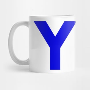 Blue YO design from pizza truck Mug